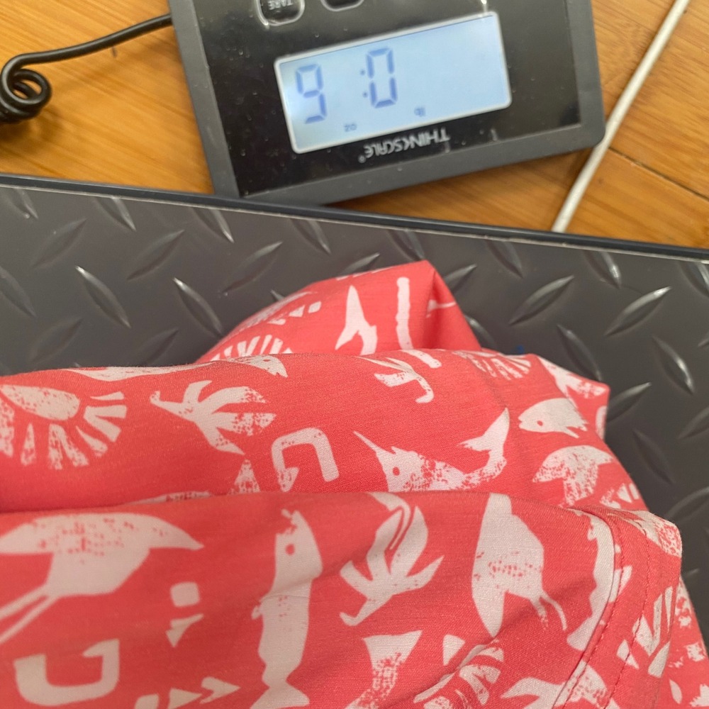 Huk Performance Button Up Fishing Shirt Nautical Fish Pink Coral Graphic Men XL - Picture 8 of 8